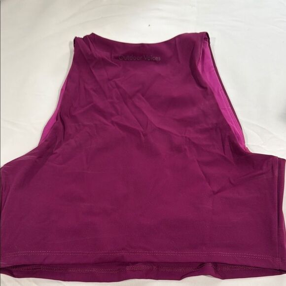 Outdoor Voices Zoom Crop Top Grape Size Small - Picture 2 of 4
